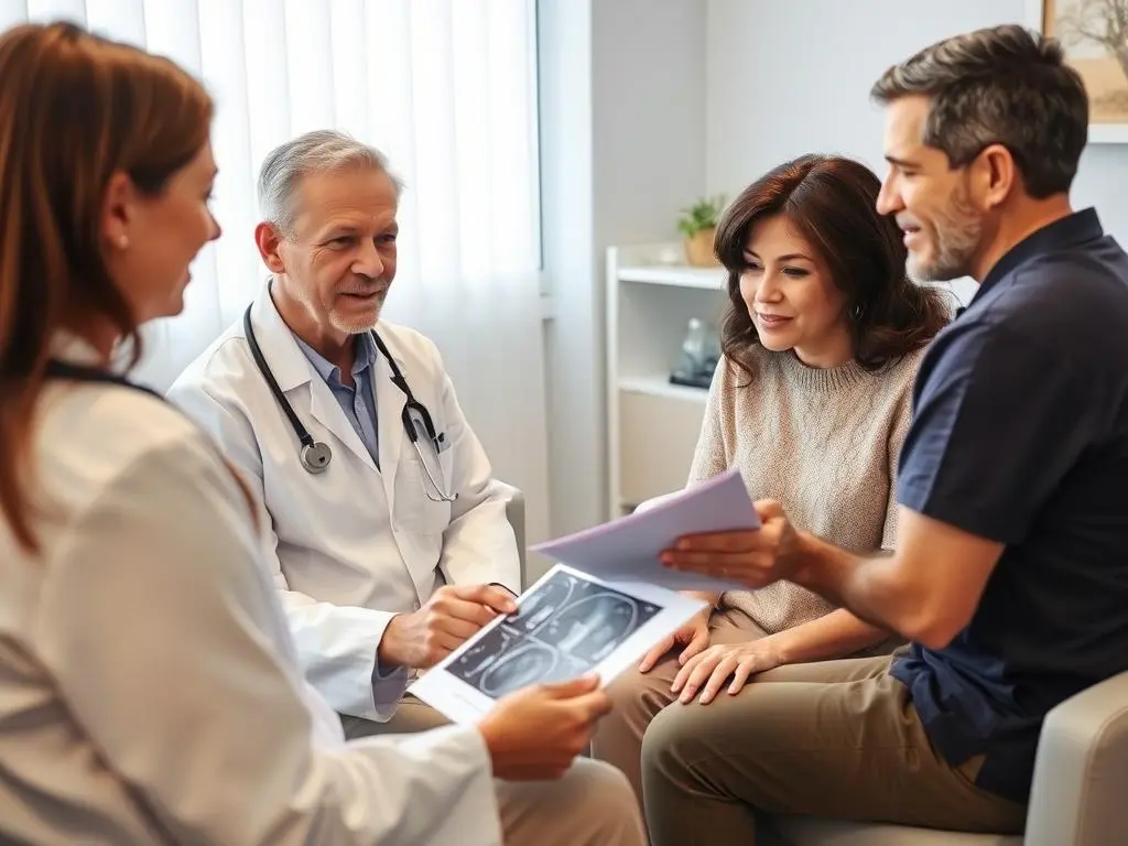 Doctor discussing treatment plan with bile duct cancer patient
