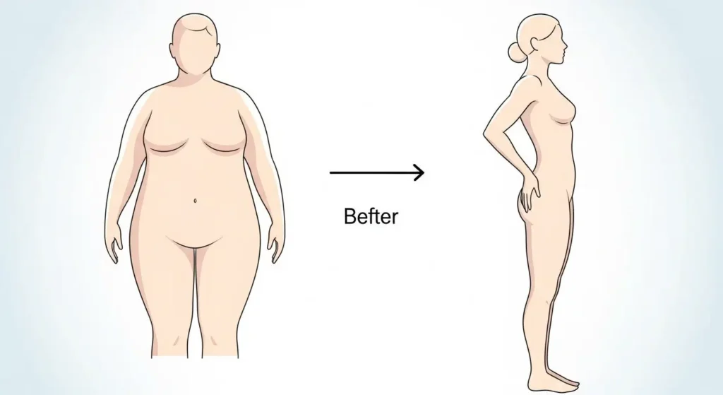 Before and After body transformation