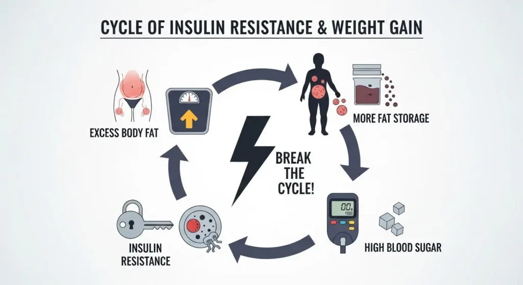 Cycle of Insulin Resistance & Weight Gain
