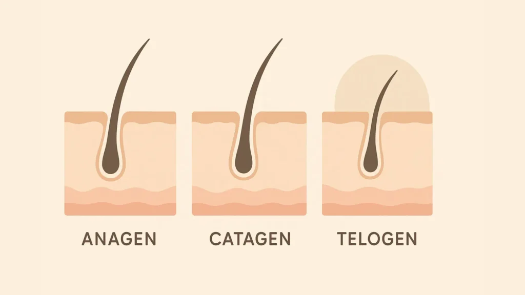 three phases of hair cycle