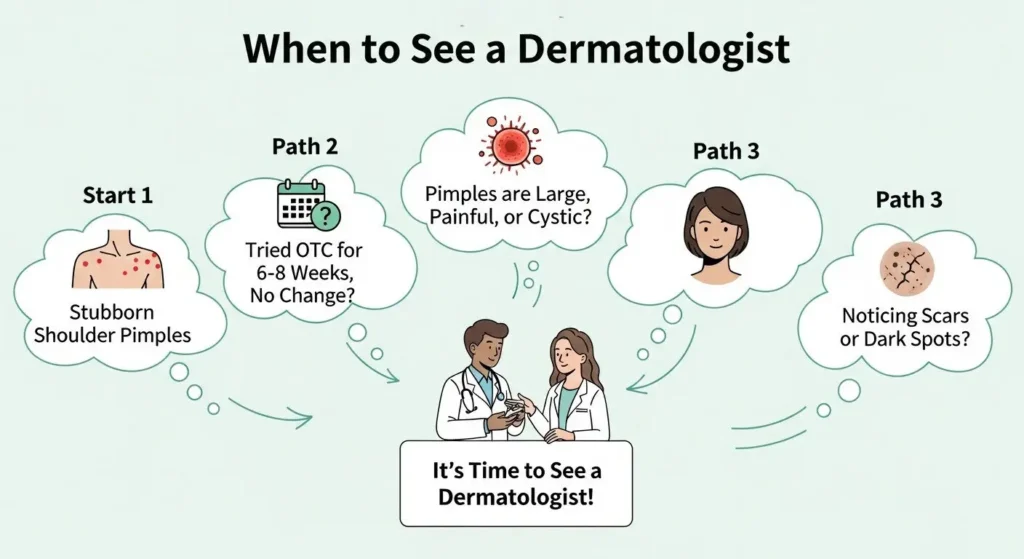 When to See a Dermatologist for Your Pimples on Shoulders