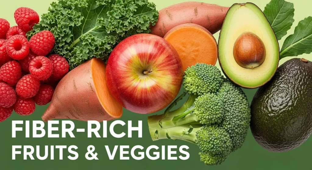 fiber-rich fruits and vegetables